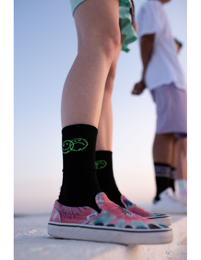 Faces Black Socks 2