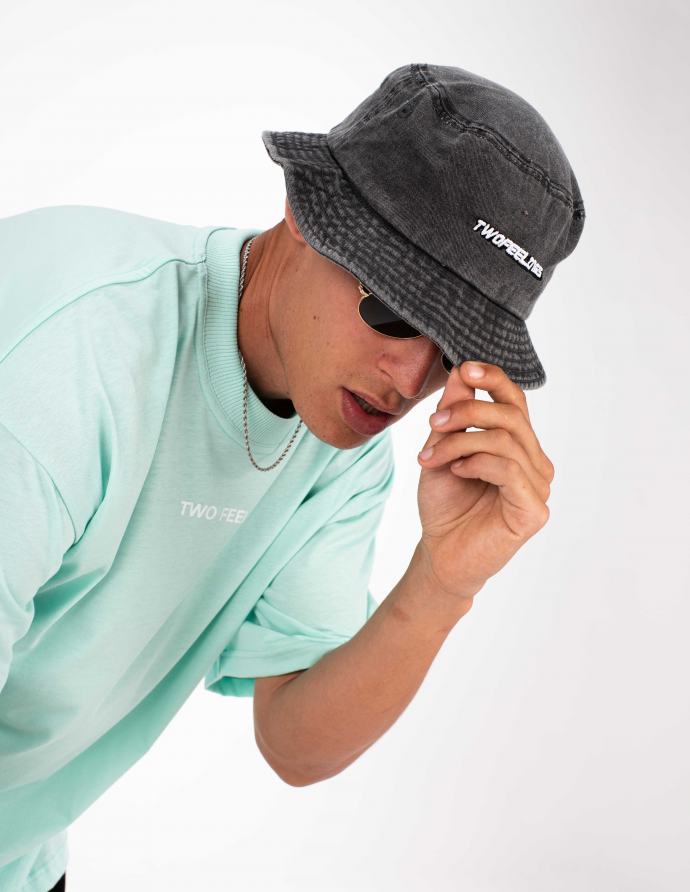 Black Washed Bucket Hat 2