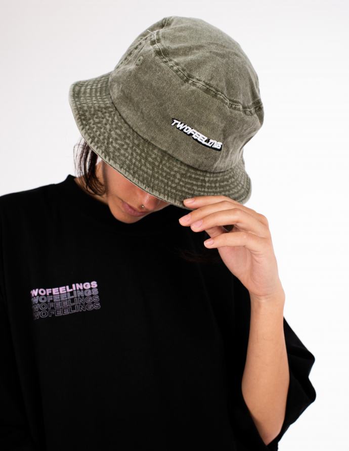 Olive Washed Bucket Hat